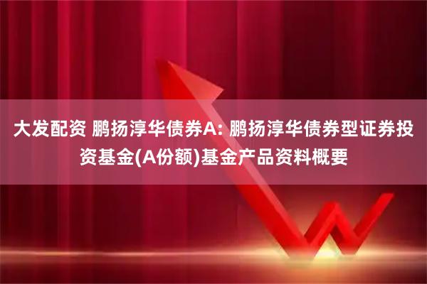 大发配资 鹏扬淳华债券A: 鹏扬淳华债券型证券投资基金(A份额)基金产品资料概要