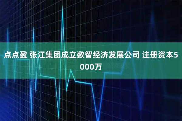 点点盈 张江集团成立数智经济发展公司 注册资本5000万